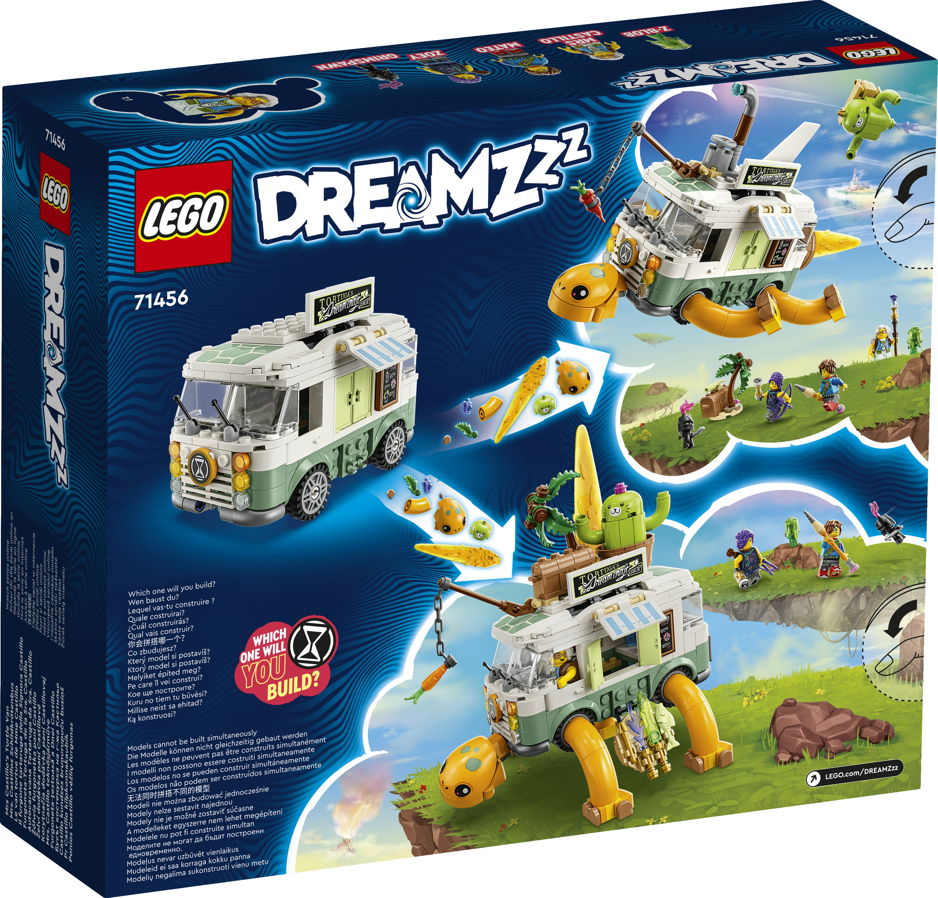 LEGO DREAMZzz 71456 Il Furgone Tartaruga della Signora Castillo, Camper Giocattolo Costruibile in 2 Modi con Figura di Z-Blob