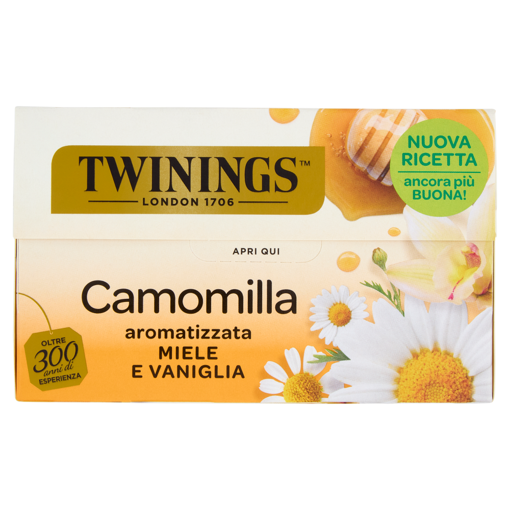 Twinings Camomilla Aromatizzata Miele e Vaniglia 20 filtri 30 g