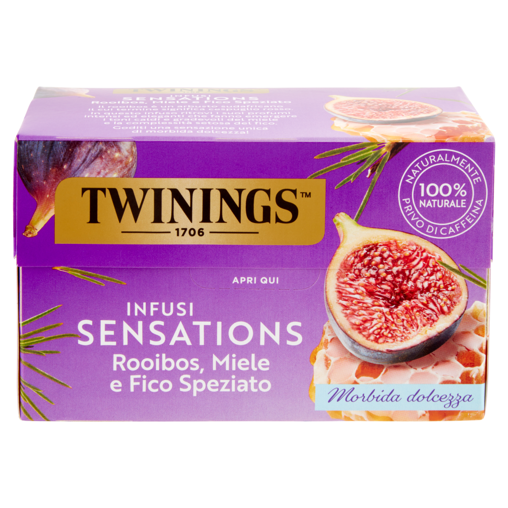 Twinings Infusi aromatizzati Sensations Rooibos, Miele e Fico Speziato 20 x 2 g