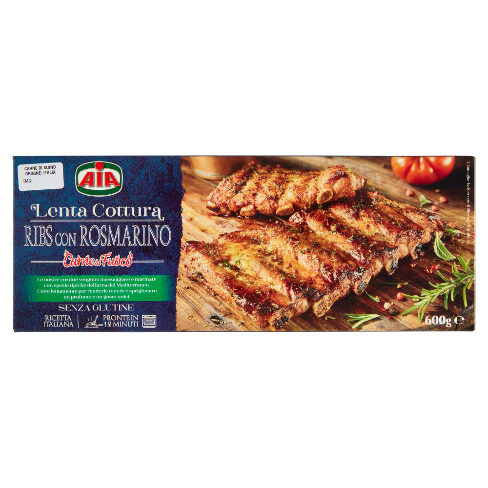 Aia Carne al Fuoco Lenta Cottura Ribs con Rosmarino 600 g