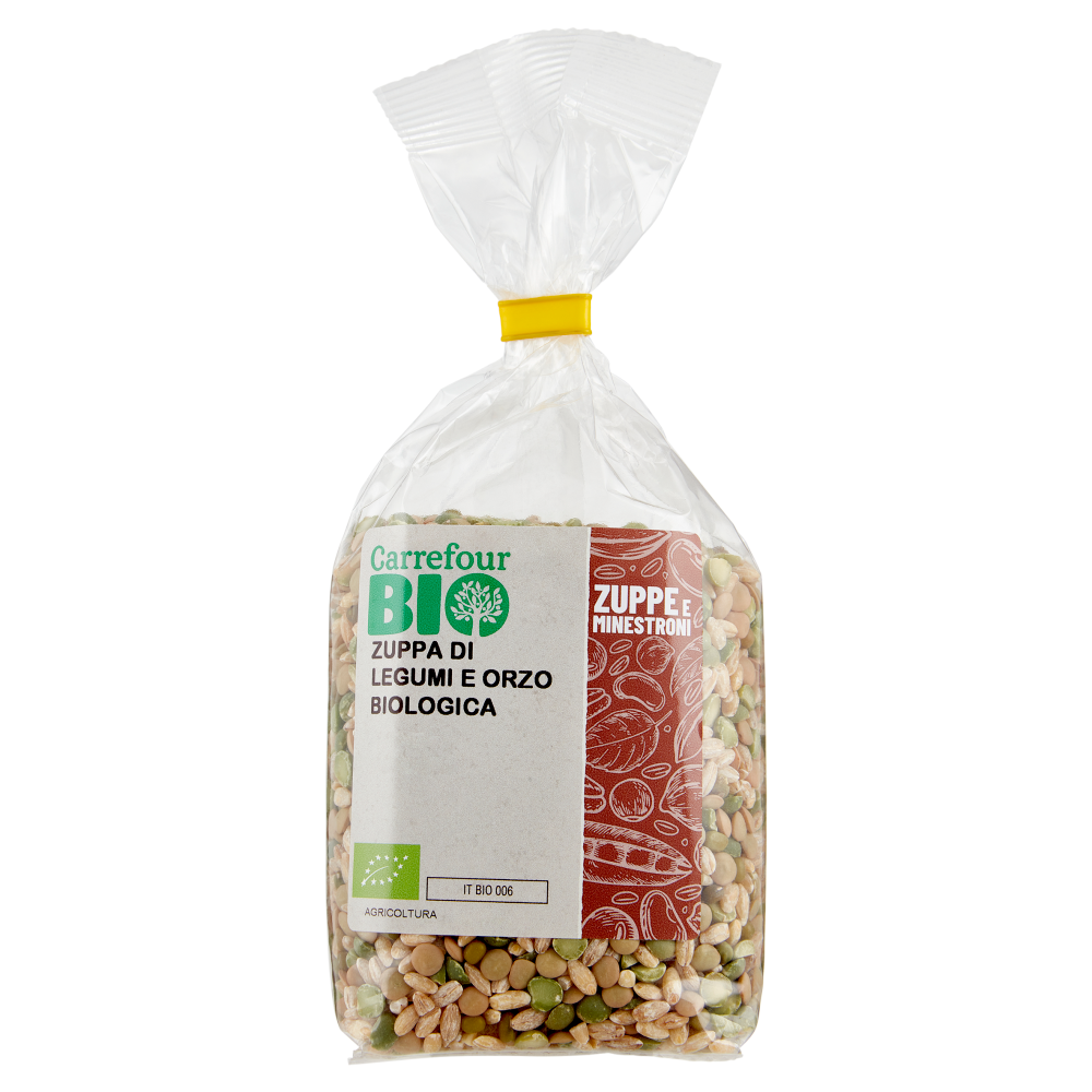 Carrefour Bio Zuppa di Legumi e Orzo Biologica 350 g