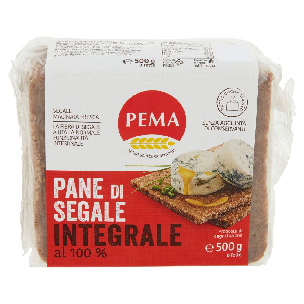 Pema Pane di Segale Integrale 500 g Carrefour Pema Pane di Segale Integrale 500 g Carrefour