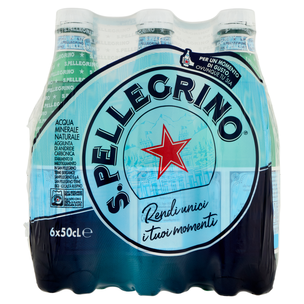 S.PELLEGRINO, Acqua Minerale Frizzante, Pet - 6x500ml