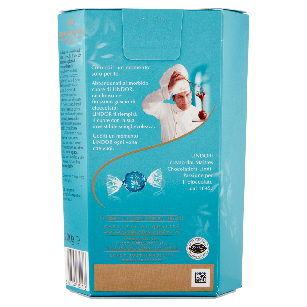 Lindt Lindor Cioccolatini Cioccolato al latte Caramello 200 g