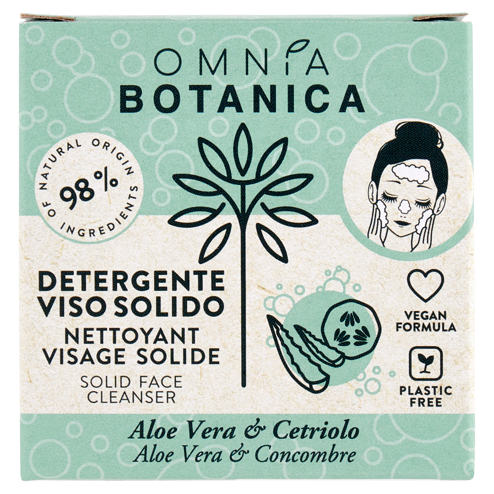 Omnia Botanica Detergente Viso Solido Aloe Vera & Cetriolo 50 g