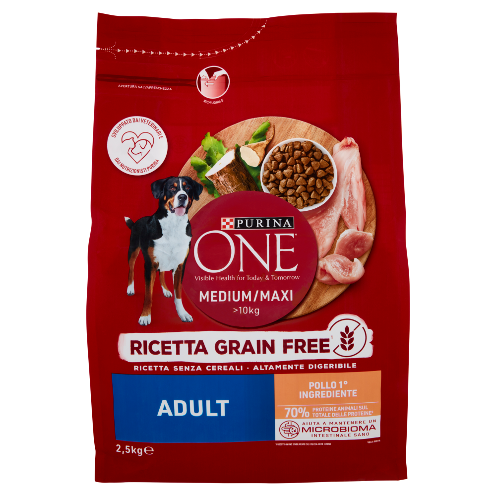 PURINA ONE Medium/Maxi Grain Free Adult Pollo 2,5 kg 