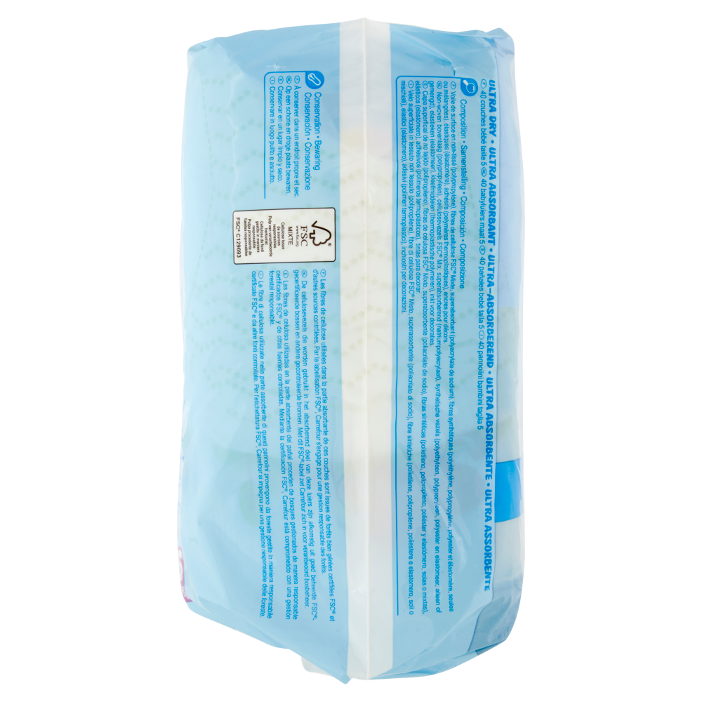 Carrefour Baby Ultra Dry Pannolini 5 Junior 12-20 kg 40 pz