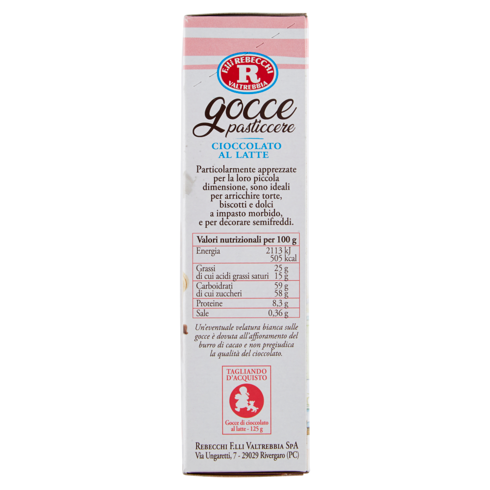Mariarosa Gocce pasticcere Cioccolato al Latte 125 g