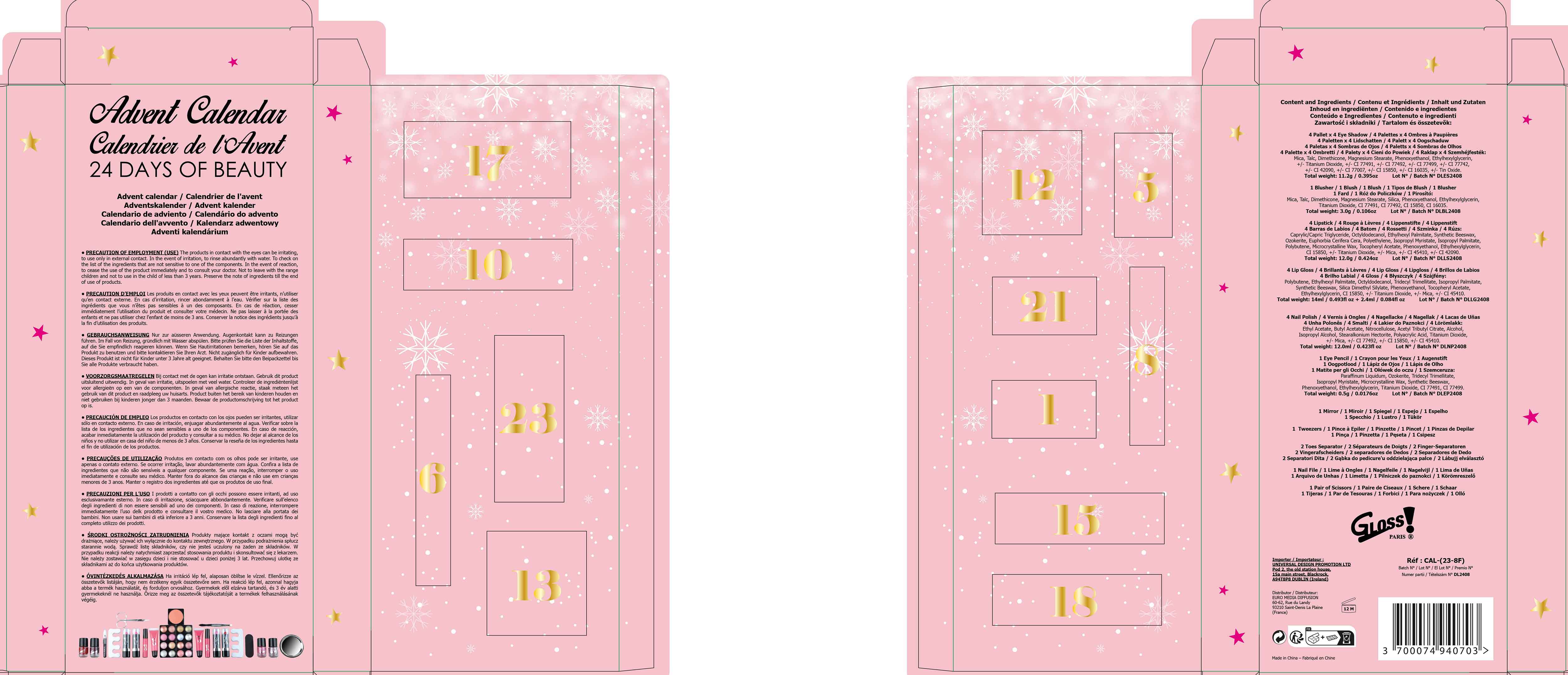 Advent Calendar Beauty 24 days