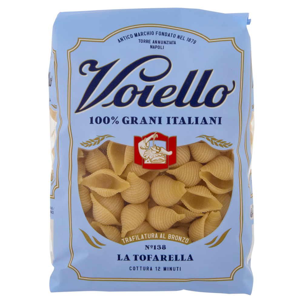 Voiello Pasta La Tofarella N°138 grano Aureo 100% italiano Trafilata bronzo 500g