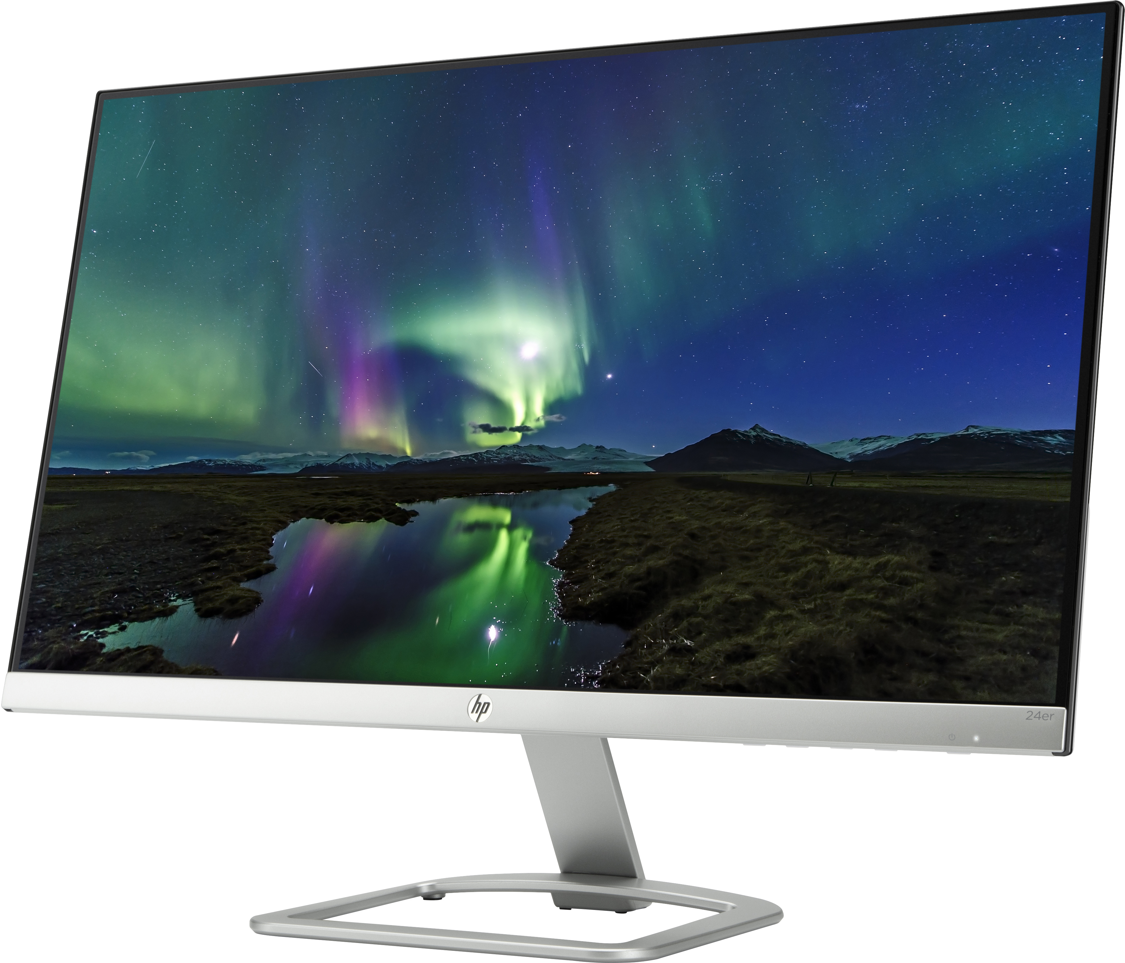 HP &Eacute;cran 24er de 60,45 cm (23,8 pouces) Monitor PC 60,5 cm (23.8") 1920 x 1080 Pixel Full HD LED Argento, Bianco
