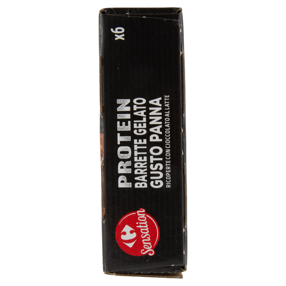 Carrefour Sensation Protein Barrette Gelato Gusto Panna Ricoperte con Cioccolato al Latte 6 x 50 g