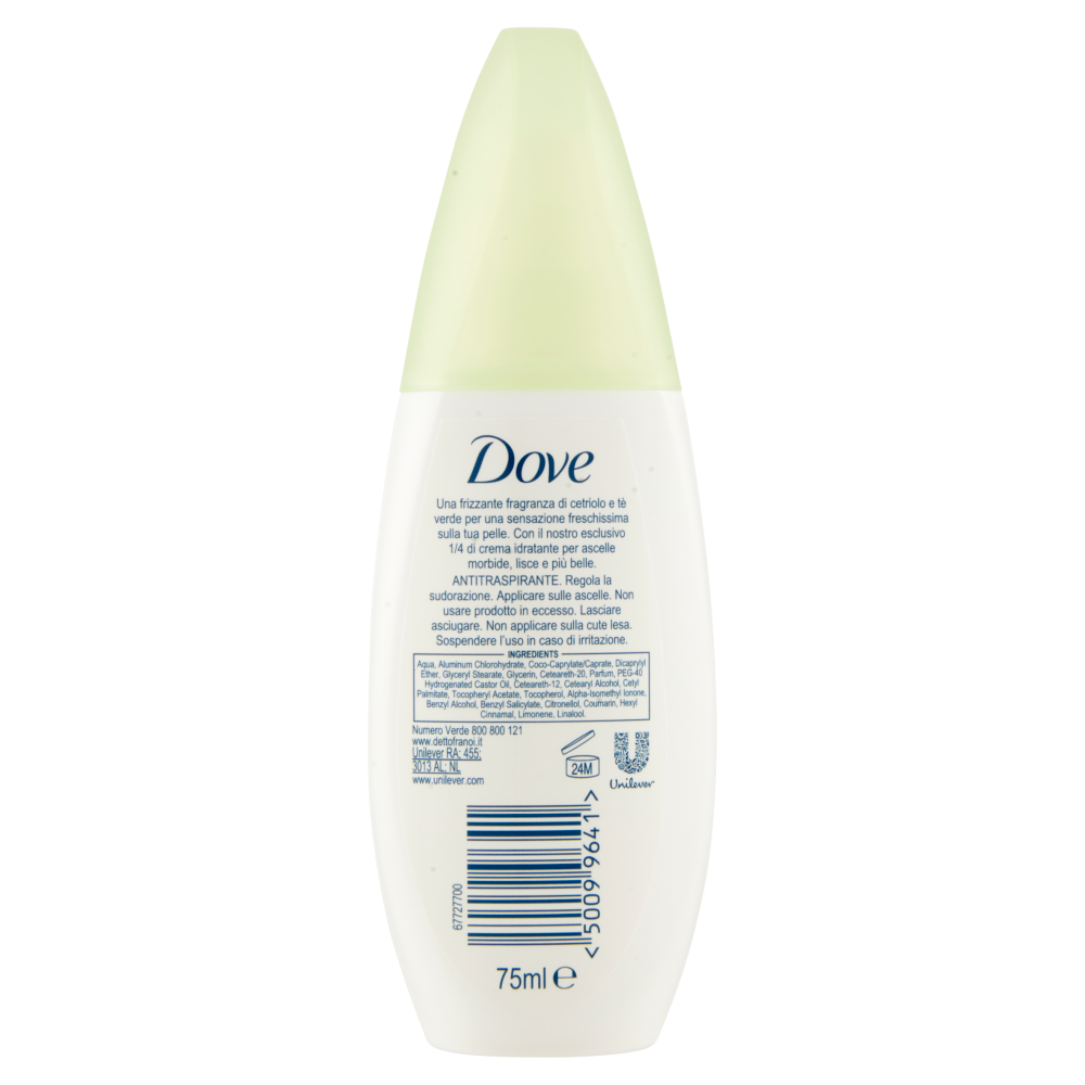 Dove go fresh profumo di cetriolo e tè verde Deodorante Vapo No Gas 75 ml