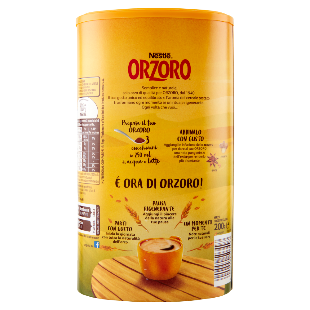 NESTLÉ ORZORO Orzo Solubile barattolo 200 g
