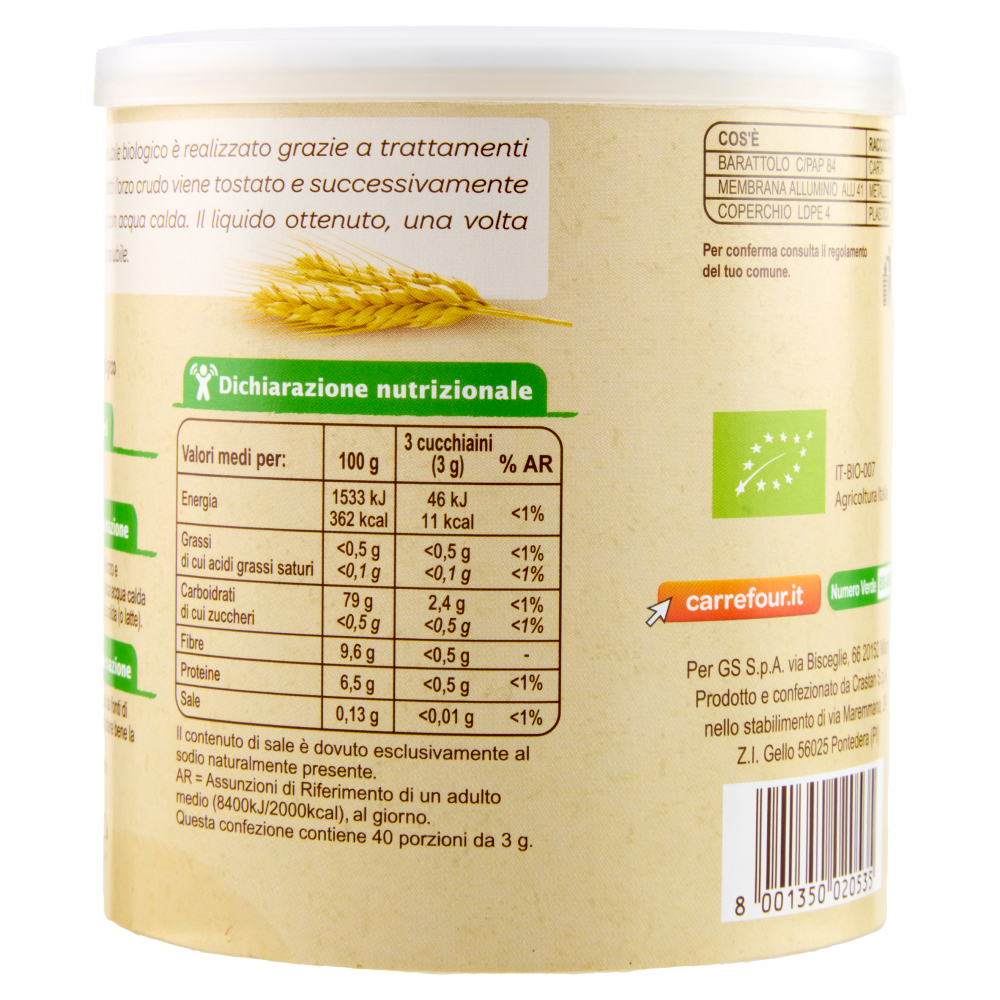 Carrefour Bio Orzo solubile 120 g