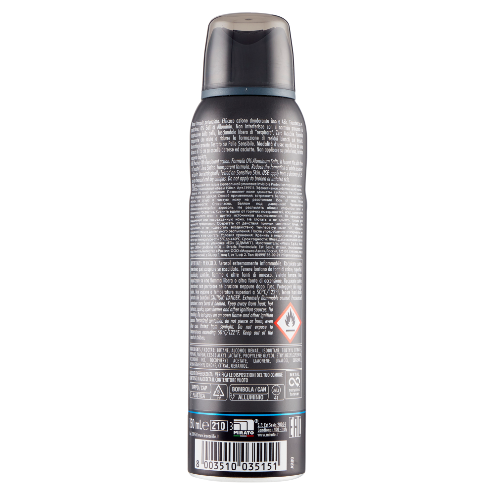 Breeze Men Invisible Protection Deodorante Spray 150 mL