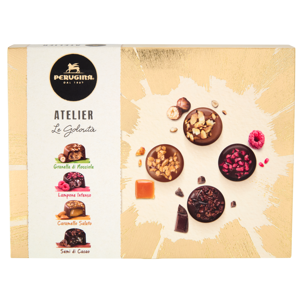 PERUGINA Atelier le Golosità Cioccolatini Assortiti Scatola Regalo Natale 186g