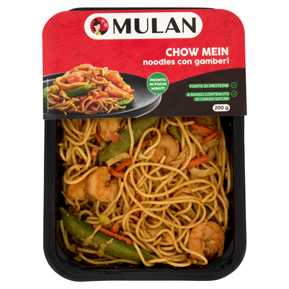 Mulan Chow Mein noodles con gamberi 200 g