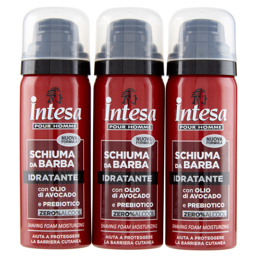 Intesa Pour Homme Schiuma da Barba Idratante 3 x 50 mL