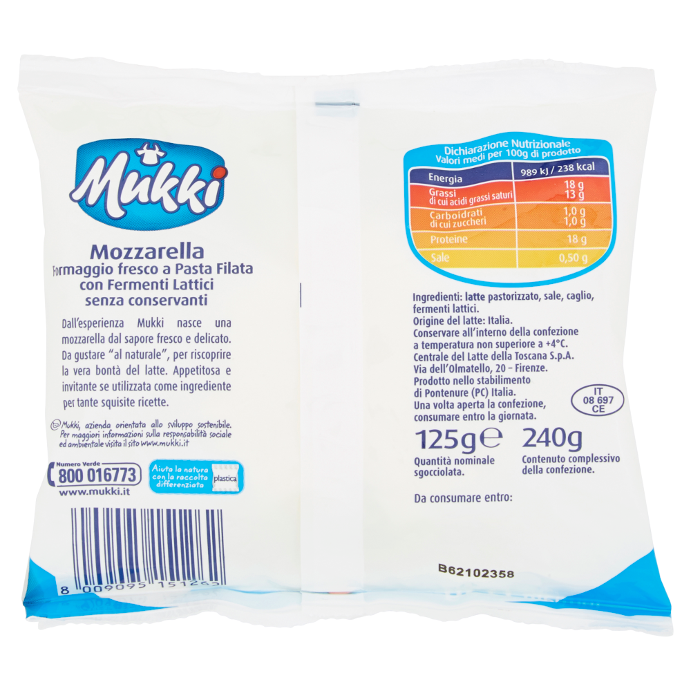Mukki Mozzarella con Fermenti Lattici 125 g