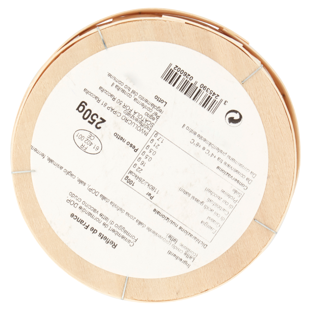 Reflets de France Camembert de Normandie AOP au lait cru 250 g