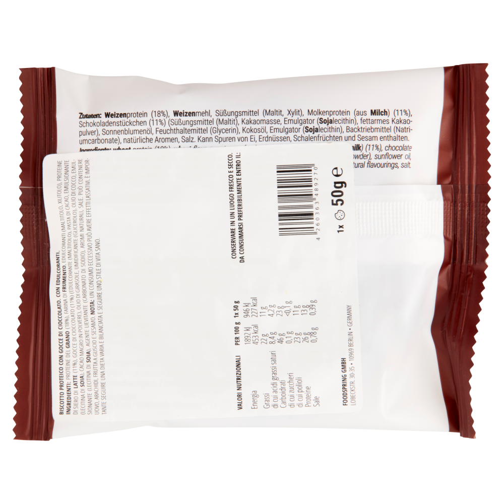 foodspring Protein Cookie Chocolate Chip 1 x 50 g