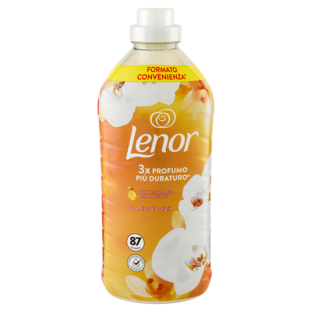 Lenor Ammorbidente Lavatrice Concentrato, Oro e Fiori di Vaniglia, 87 Lavaggi 1,827 L