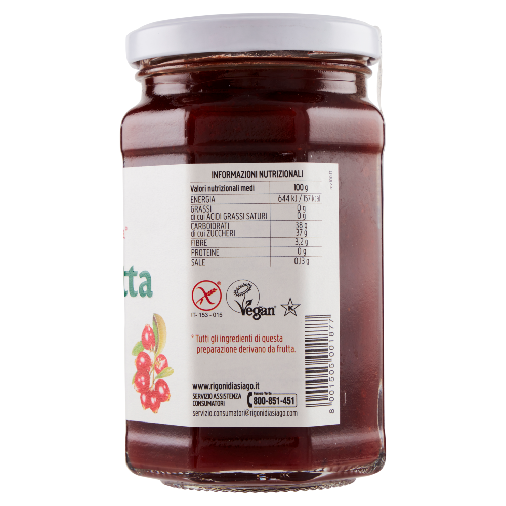 Rigoni di Asiago Fiordifrutta Mirtilli rossi di bosco bio 330 g