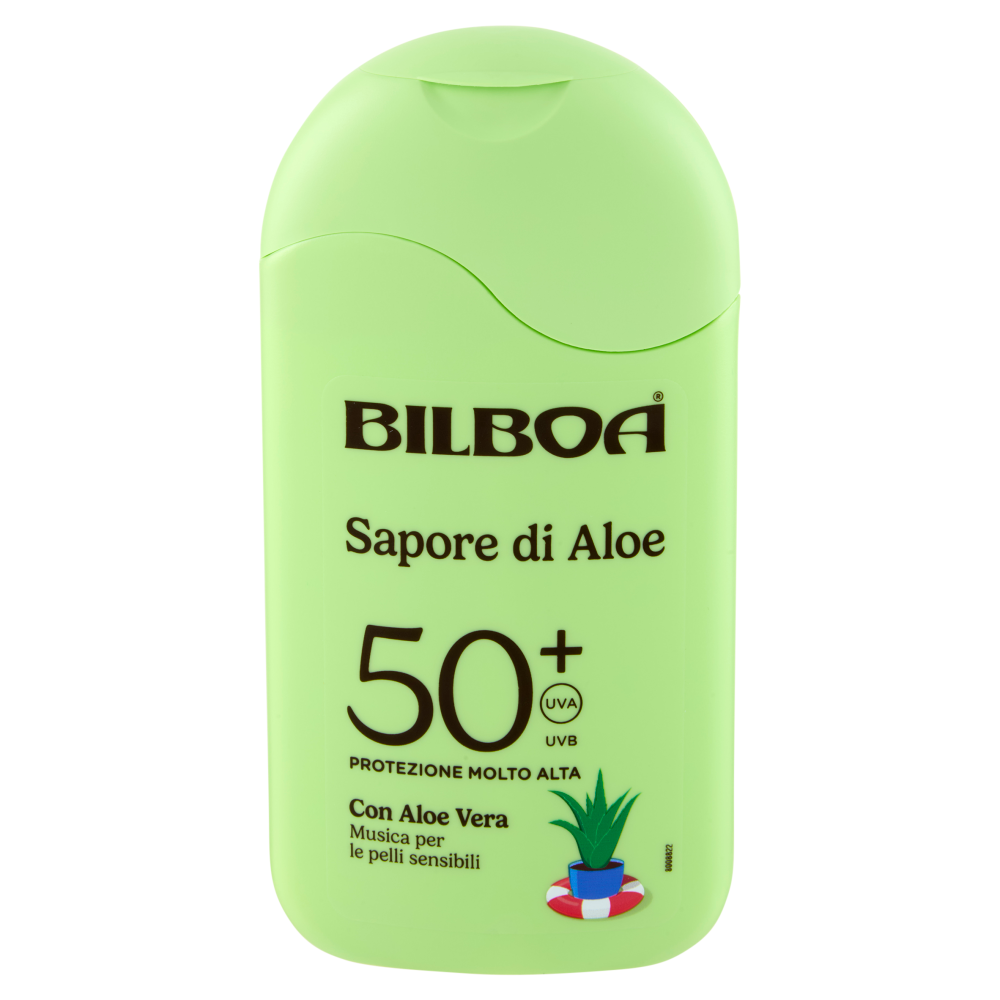 Bilboa Sapore di Aloe 50+ Protezione Molto Alta con Aloe Vera 200 ml