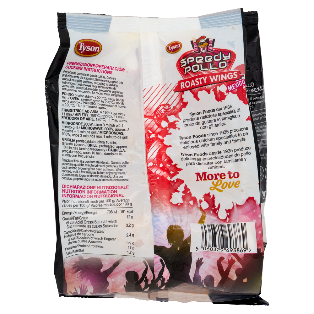Speedy Pollo Roasty Wings Mexico Cotte e Surgelate 300 g