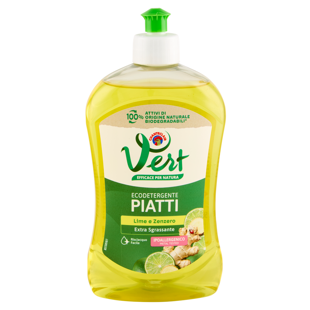 Vert di Chanteclair Ecodetergente Piatti Limone e Zenzero 500 ml