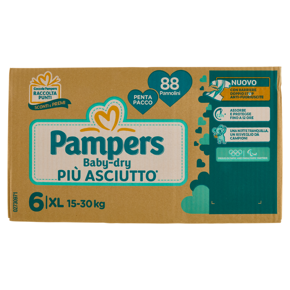 Pampers Baby-dry XL 88 pz