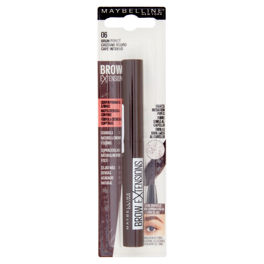Maybelline New York, Matita Brow Extensions per Sopracciglia, 06 Deep Brown