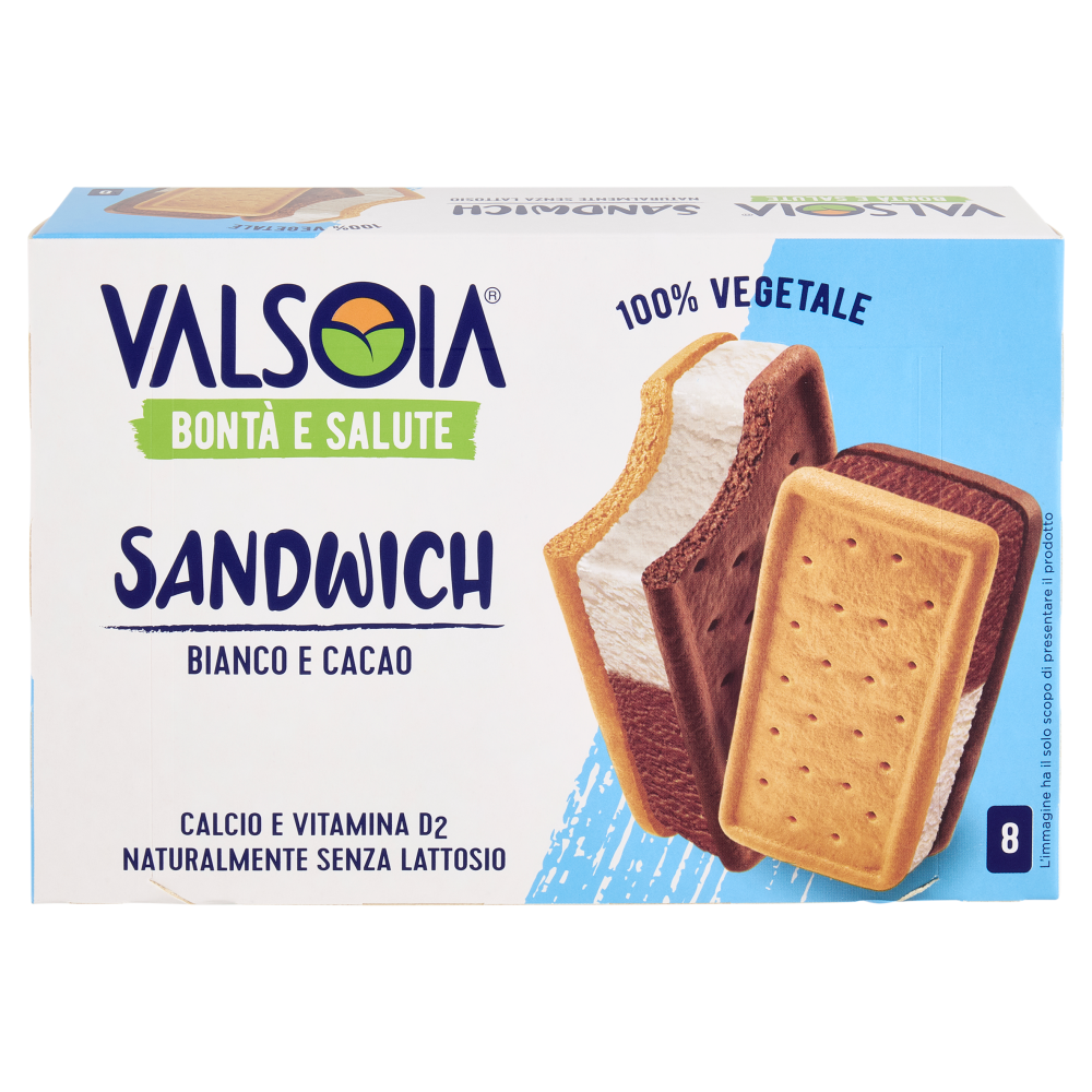 Valsoia Bontà e Salute Sandwich Bianco e Cacao 8 x 40 g