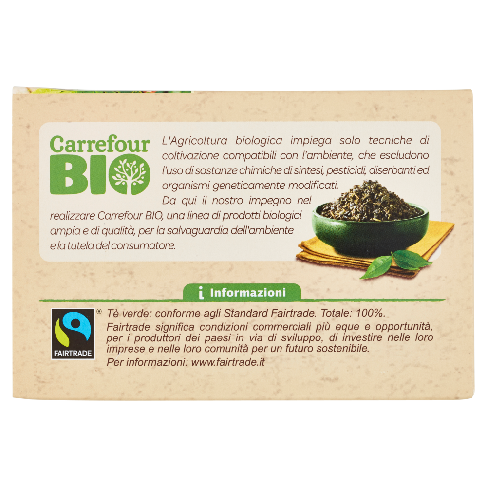 Carrefour Bio Tè verde Biologico Origine India 20 x 1,75 g