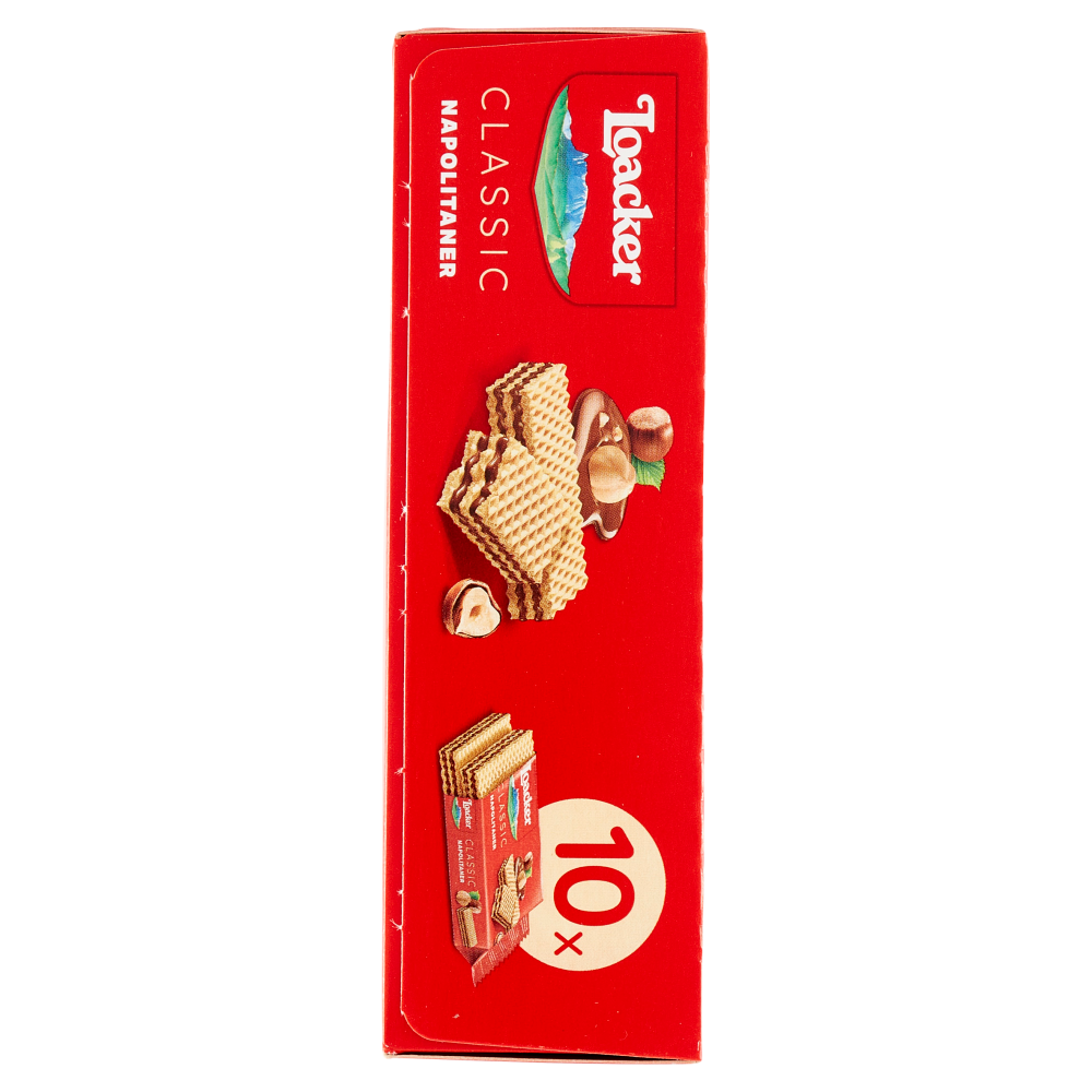 Loacker Wafer Classic Napolitaner con crema alle nocciole 100% italiane tostate wafers 45gx10