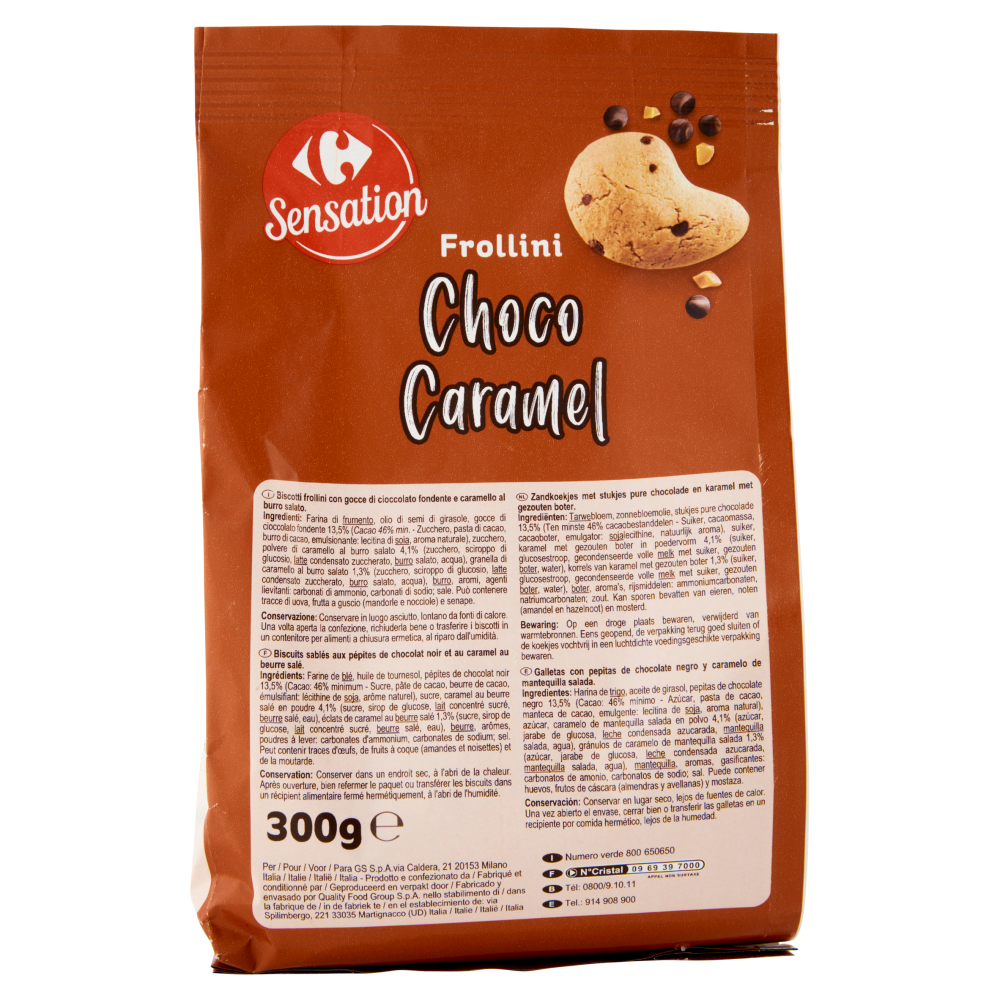 Carrefour Sensation Frollini Choco Caramel 300 g