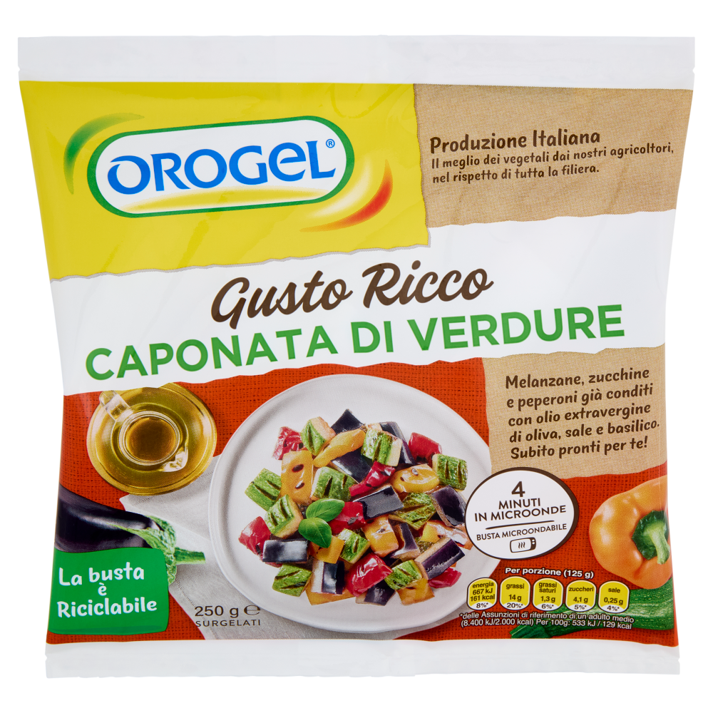 Orogel Gusto Ricco Caponata di Verdure Surgelati 250 g