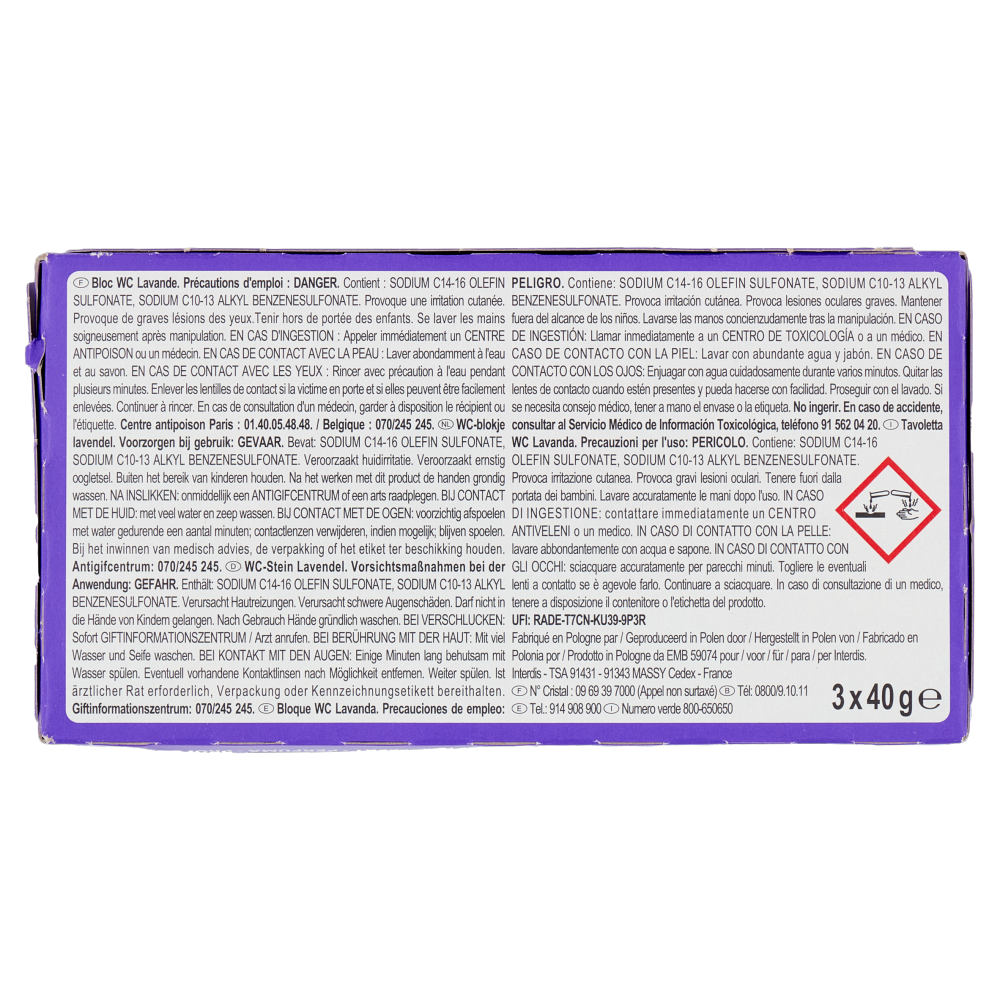 Carrefour Expert Active Lavande Tavoletta WC 3 x 40 g