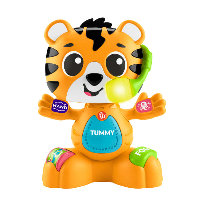 Fisher-Price Link Squad Animal Band Carlotta La Tigrotta Prime Scoperte, Giocattolo Per L'Apprendimento Per Neonati Con Musica E Luci, Versione Italiana