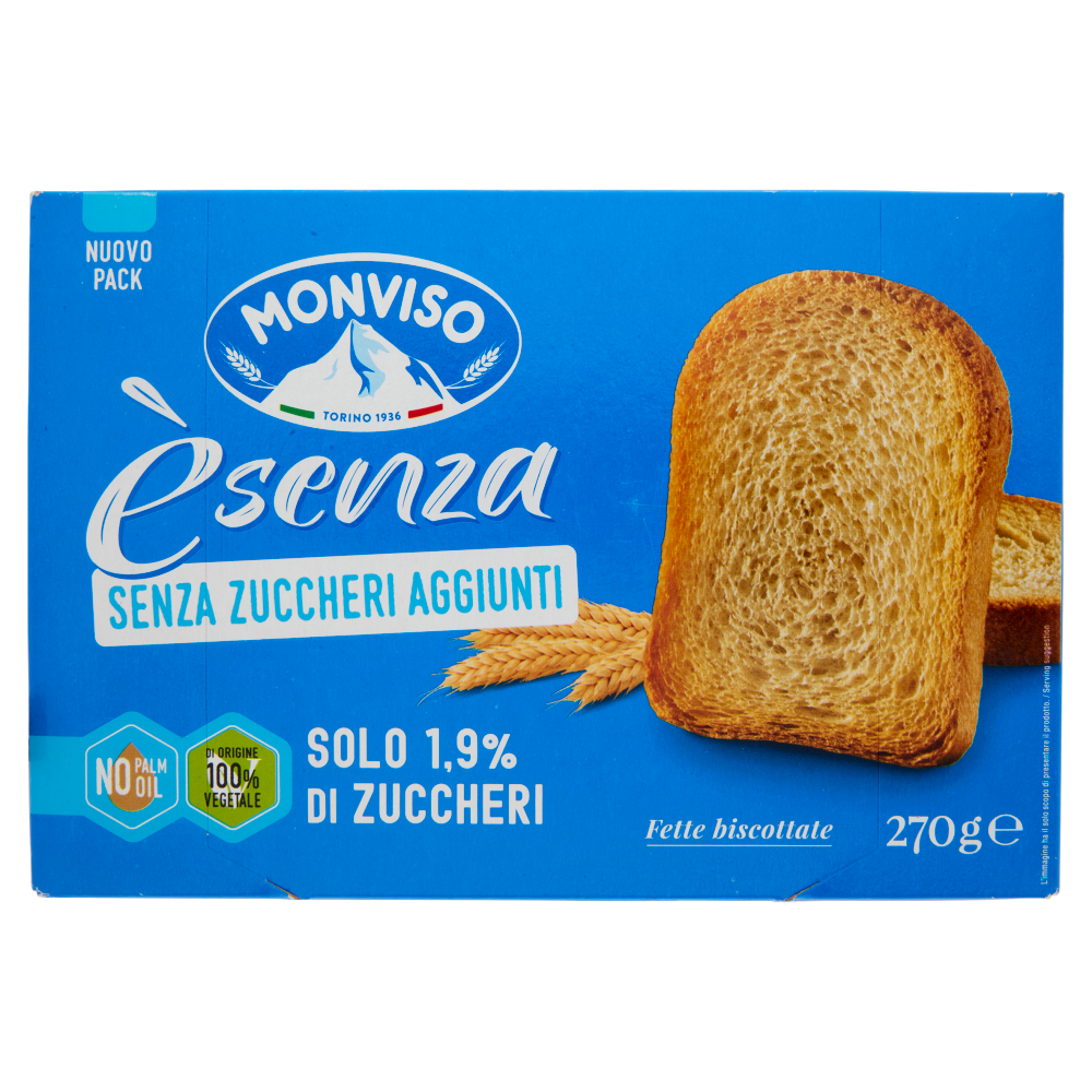Monviso èsenza Senza Zuccheri Aggiunti Fette biscottate 270 g	