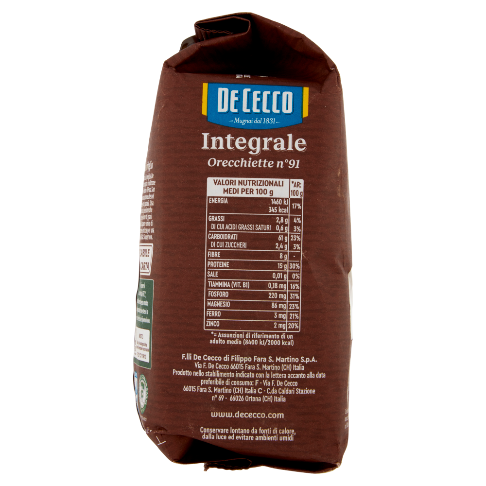 De Cecco Integrale Orecchiette n° 91 500 g
