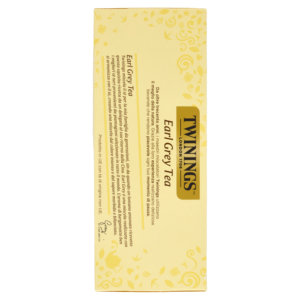 Twinings Earl Grey T&egrave; Nero al sapore di Bergamotto 100 filtri The 200 g