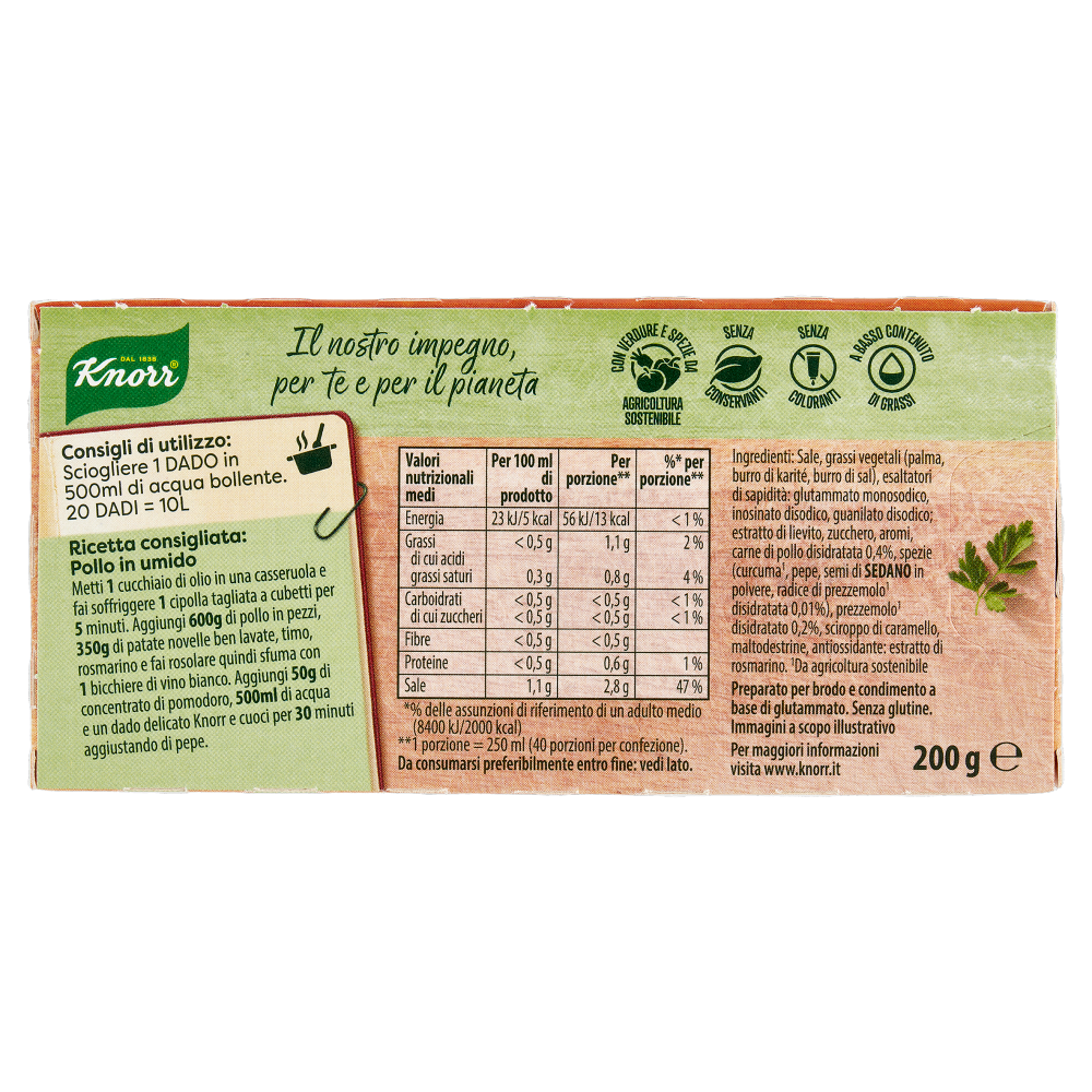 Knorr Dado Delicato 20 Dadi 200 g