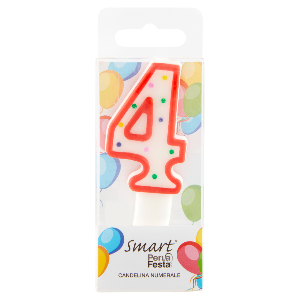 Smart PerLa Festa Candelina Numerale 4 1 pz