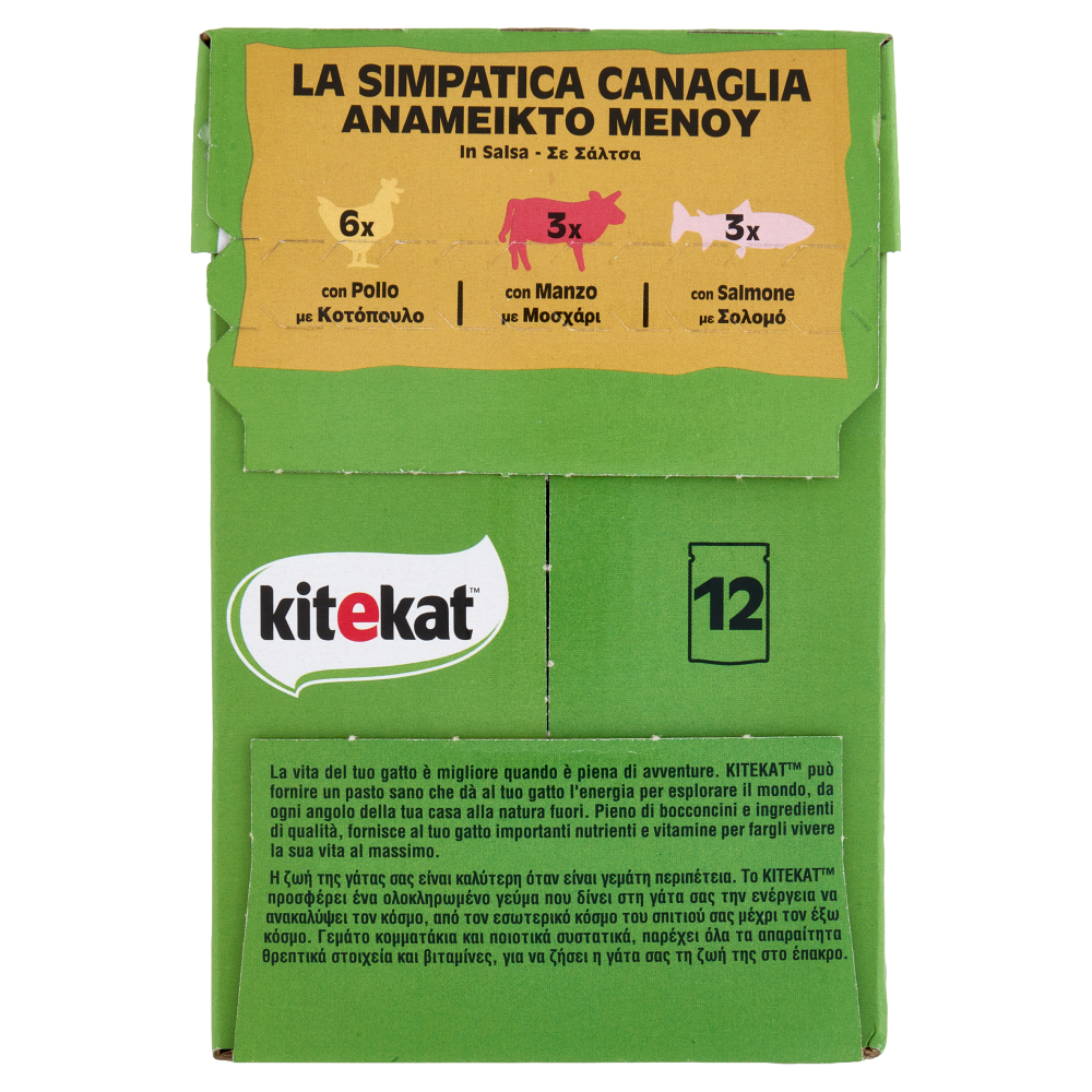 Kitekat Simpatica Canaglia cibo umido gatto 12 x 85 g