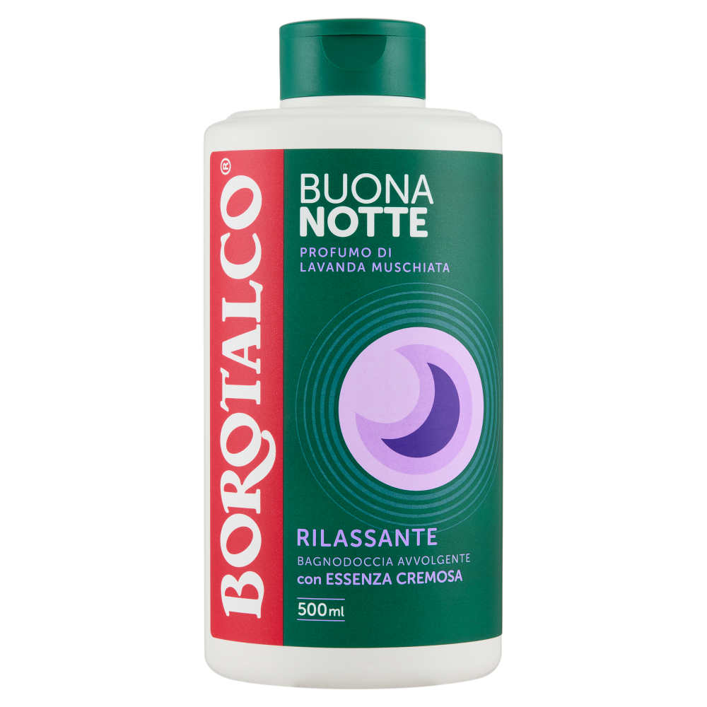 Borotalco Buonanotte Profumo di Lavanda Muschiata Rilassante Bagnodoccia Avvolgente 500 ml