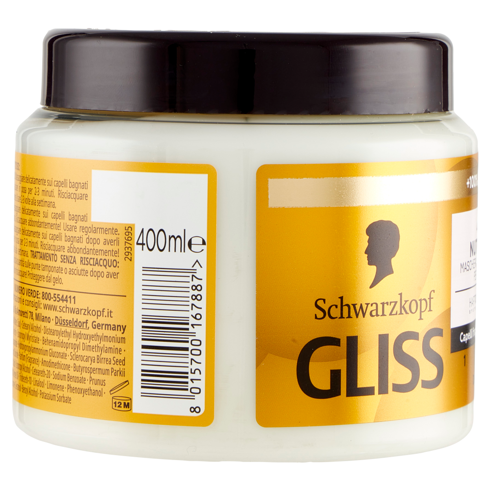 Gliss 4-in-1 Nutriente Maschera Bond-Building per Capelli 400 ml