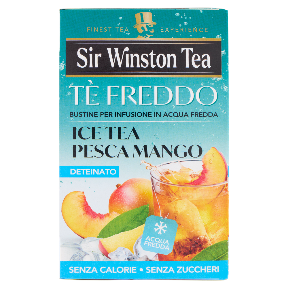 Sir Winston Tea T&egrave; Freddo Ice Tea Pesca Mango Deteinato 18 x 2,5 g