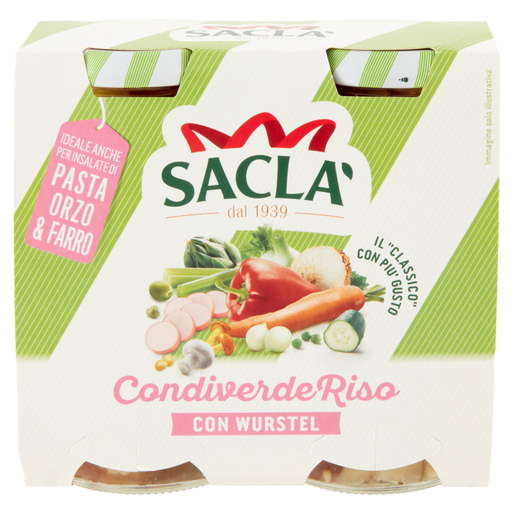 Sacl&agrave; Condiverde Riso con Wurstel 2 x 290 g